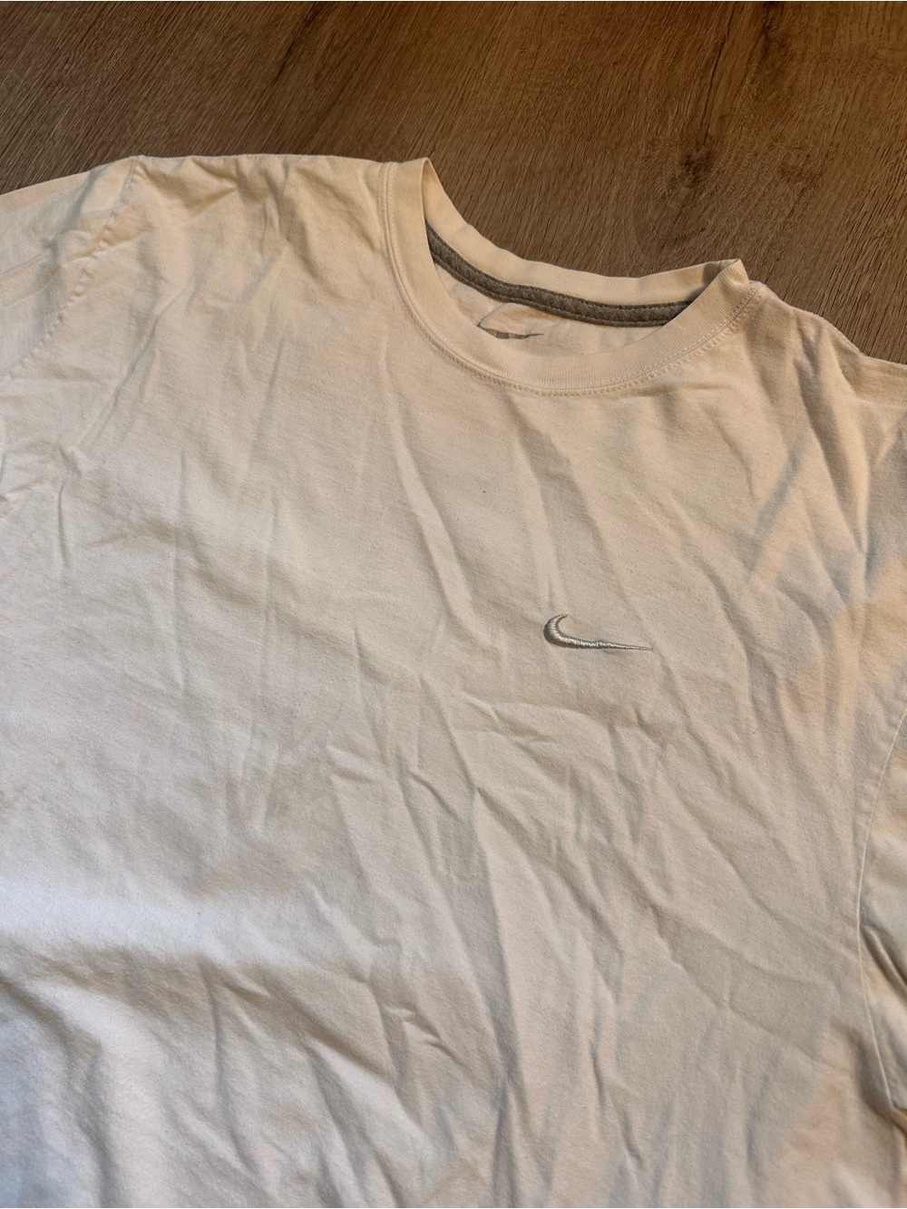 Vintage Nike Silver Check Logo T-Shirt